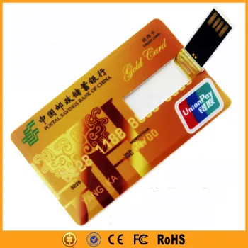 Promotional Custom LOGO Printed USB Card Flash Drive 8GB 16GB