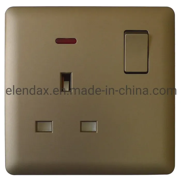 Soket Daya Inggris Ultra-Tipis Ganda (UK1210)