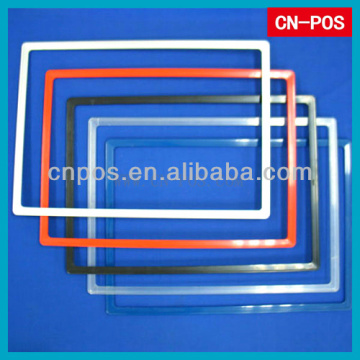 supermarket displayed plastic frame for hanging