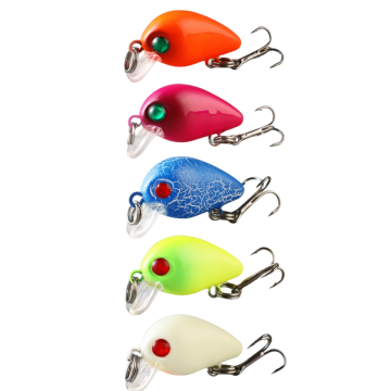 3.5cm 2g Mini Top Water Crank Bait Tiny Swimbait for Bass Fishing Lures
