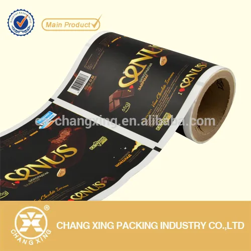 Custom design flexible packaging plastic printed roll film for ice lolly/popsicle packaging pouch