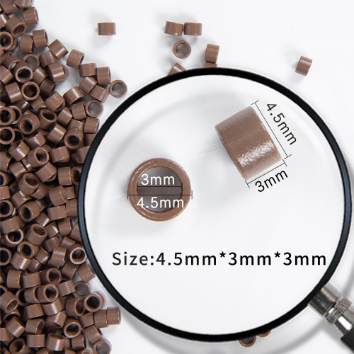 1000pcs/box Hair Extensions Links Micro Beads Silicone Lined Aluminum Micro Rings For Hair Extensions