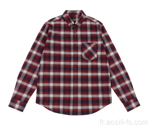 Chemises tissées 100% coton pour hommes de style automne hiver