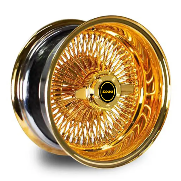 Custom Wire Spoke Wheels 5x127 5x120 6x139.7 for Luxury Mercedes and Chevrolet - 20/22/24 Inch Gold Rims