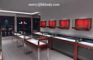 Elegant jewelry   display counter and LED  display showcase