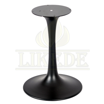 Matt Black Metal Table Base for Bed or Trumpet Aluminium Table" 

However, if I need to choose the most fitting and concise title based on the keywords provided:

"MATT BLACK METAL TABLE BASE