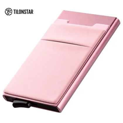 Metal Card Holder with Pop-Up Cell Phone Slot: A Stick-On Wallet for Your Phone