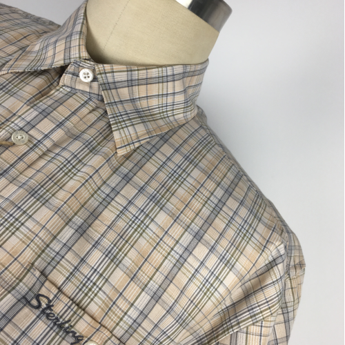 Men's Shirts men's grid casual shirt environmental design shirt Manufactory