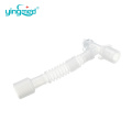 flexible extension corrugated tube medical catheter mount