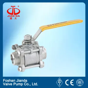 Stainless steel butt welded ball valve 3PC