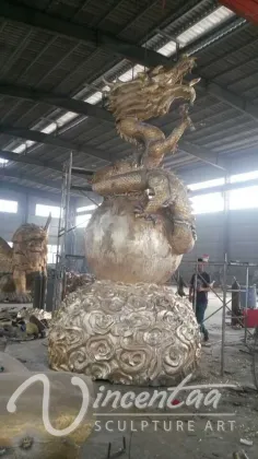 High quality metal dragon sculpture bronze dragon sculpture