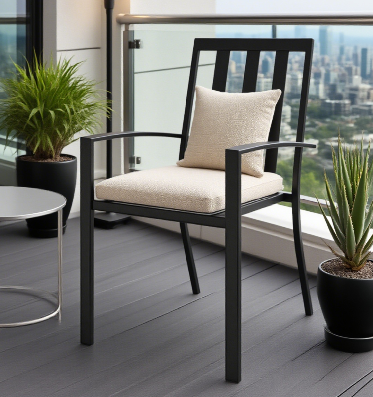 Modern carbon steel outdoor chair