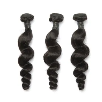 Loose Wave  Malaysian Hair Bundles 100% Human Hair Extensions Natural Color 3/4 Pieces No Tangle Hair Weave