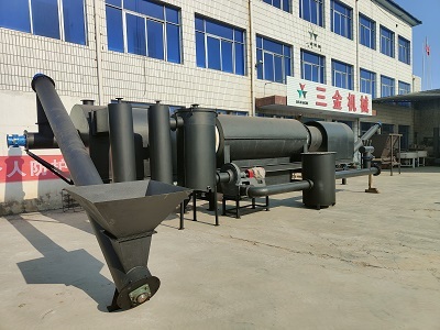 Hot Air Flow Continuous Rotary Biochar Pyrolysis Charring Furnace for Charcoal Production