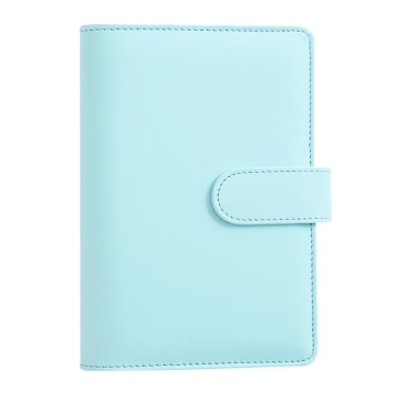 Budget A6 Leather Ring Binder Notebook with Card Pocket