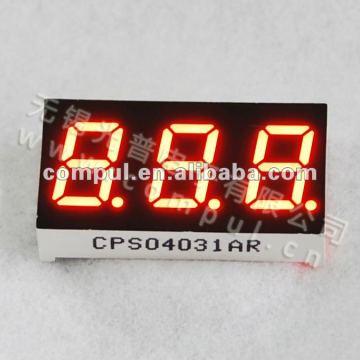 0.4 Inch Three digital 7 Segment LED Display, LED display, LED numeric display