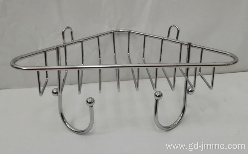 Chrome Corner Rack With Two Hooks