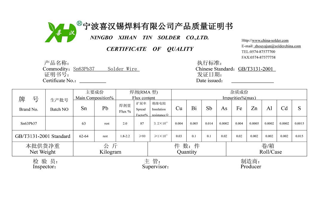 leaded solder wire