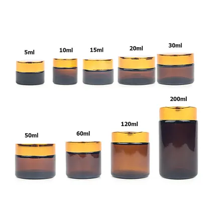 50ml Amber Skin Cream Glass Jar