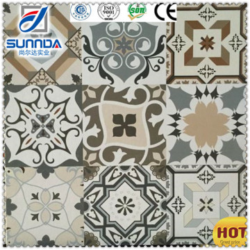 rustic glazed matte non slip 3D tiles printing inkjet digital flower series gres porcelain floor tiles