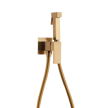 Gold Brushed Handheld Shattaf Toilet Bidet Sprayer Faucet Set