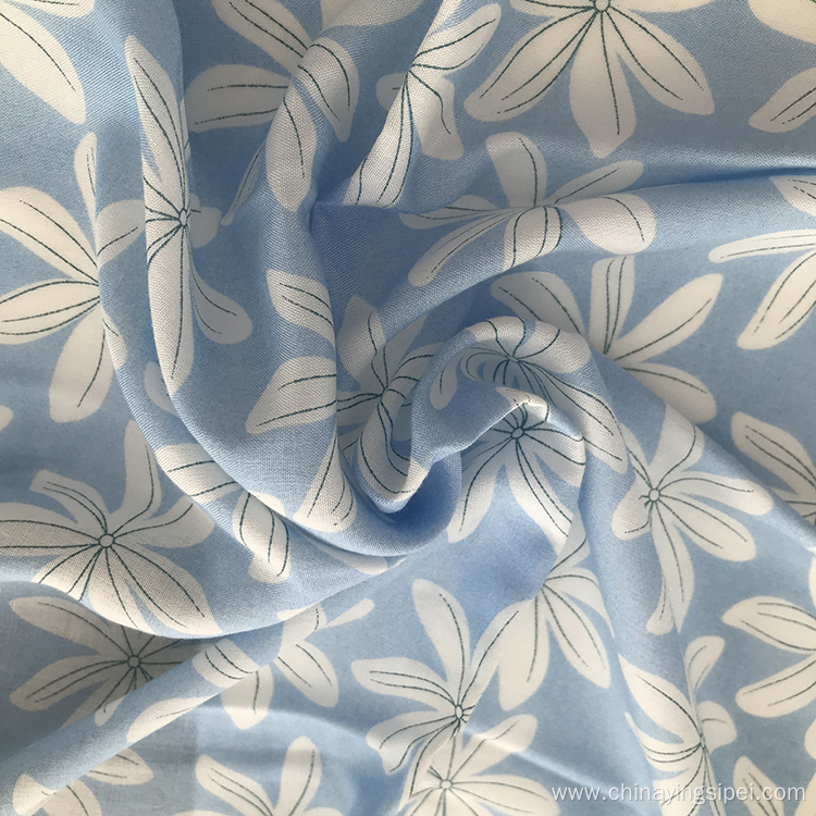 Latest Stock Lot Viscose Printed Simple Floral Poplin Rayon Fabric