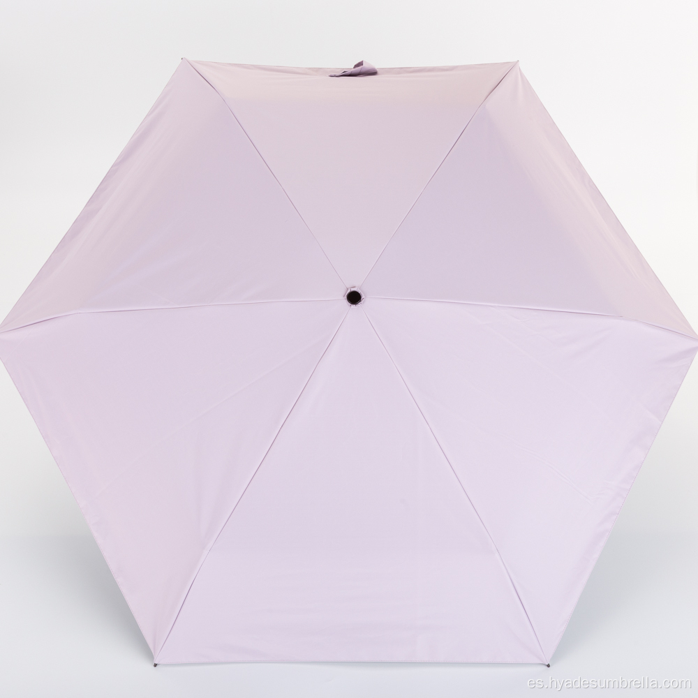 Paraguas de viaje compacto de bolsillo ultra pequeño rosa