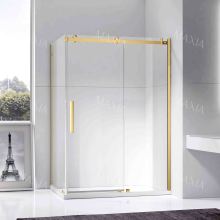 Золотая квадрат Большая шкись стеклянная душевая комната