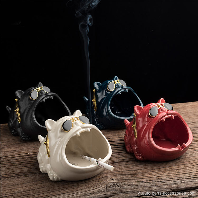 Hoạt hình con chó di động dễ thương xe rác thùng ashtray