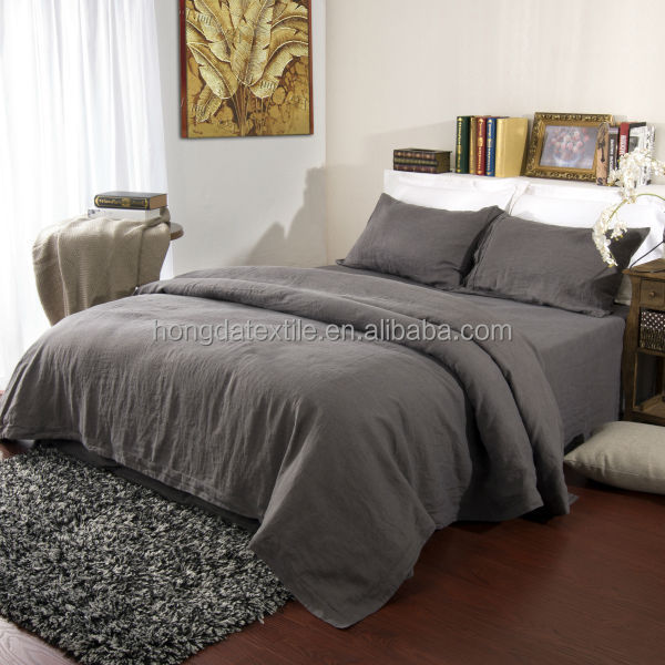 Stone Washed Linen Sheets 100% French Linen Bedding Bed Sheet Sets