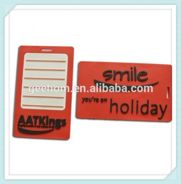 pvc hangtag 3d pvc luggage tag silicone luggage tag