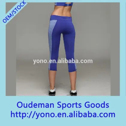 OEM women cropped yoga pants at factory price