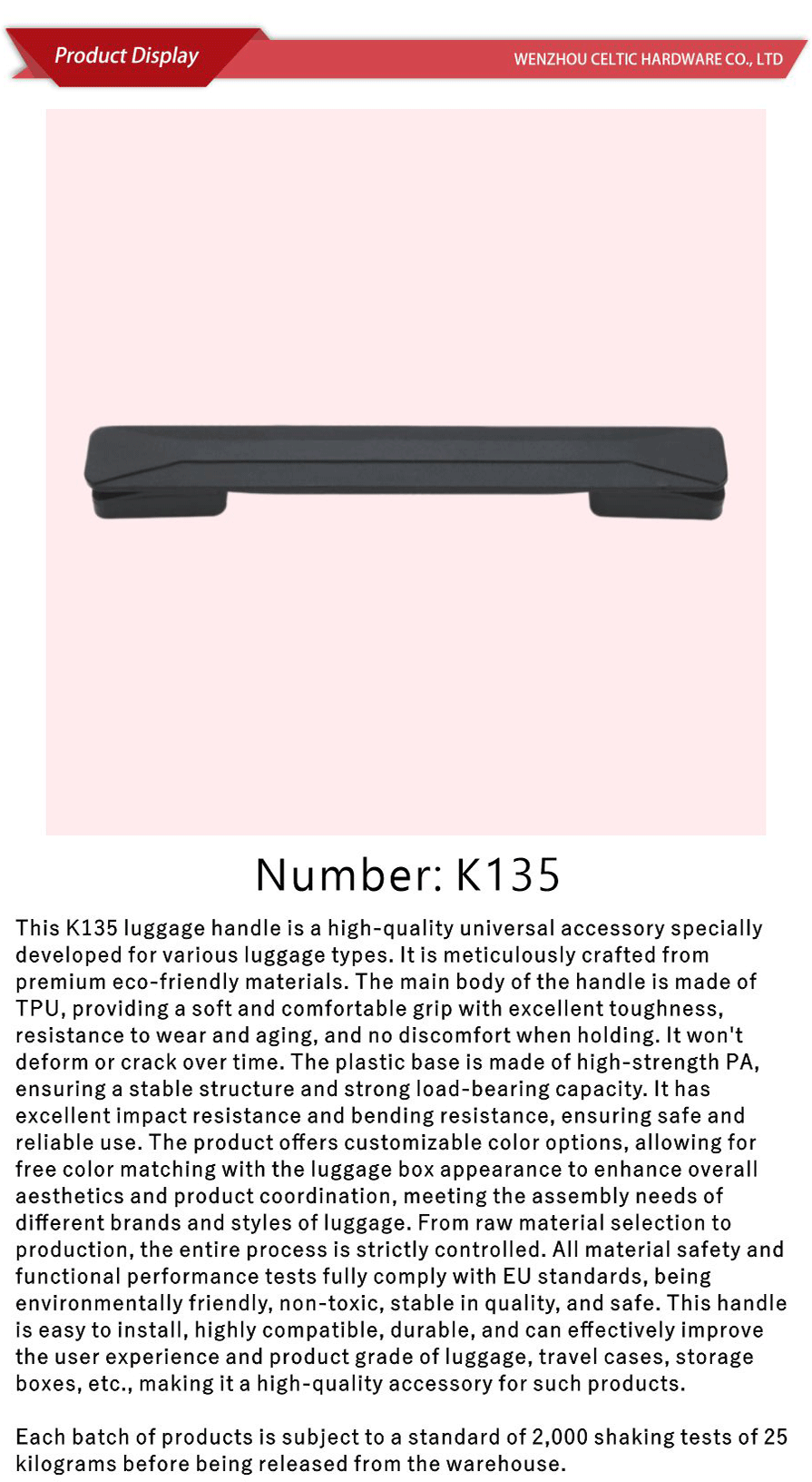 durable luggage handle