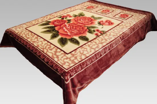 Hot Sale Flower Pattern Mink Blanket
