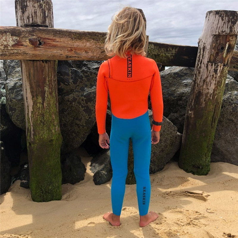 Seaskin 3/2 mm à manches longues enfants en néoprène jeunesse du corps complet de surf