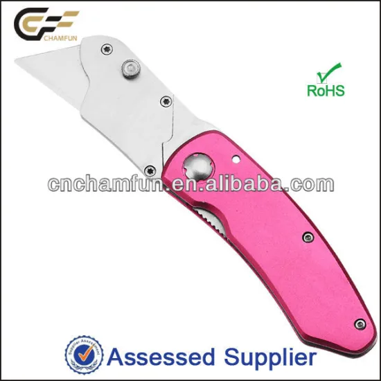 Safe folding stedents used stationary knife