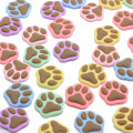 Hot Selling Mini Cute Bear Claw Print Shaped Resin Beads DIY Nail Decor Charms Phone Shell Handmade Decoration