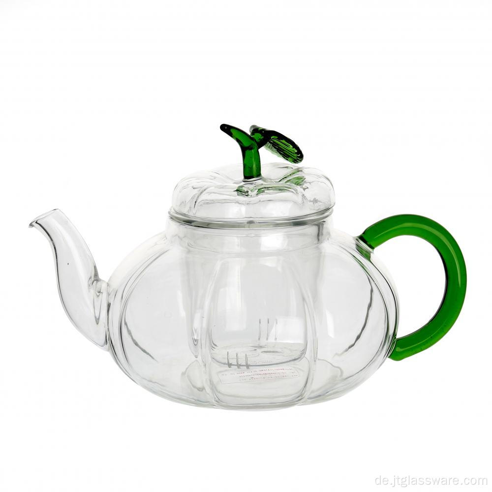 700ml Kürbisform Glasteekanne mit Infuser