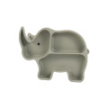 Rhino силиконска поделена плоча за хранење за бебиња
