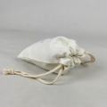 White Cotton Drawstring Shopping Bags