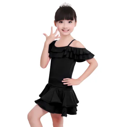 Stage show sling practice dance dress for girl