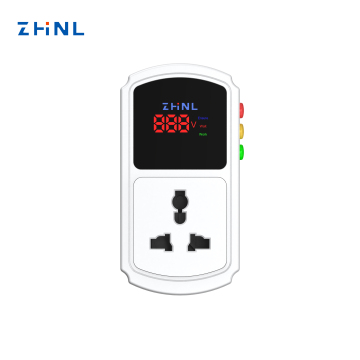 EU 220V 10A Intelligent Household Voltage Protector with Display and Over/Under Current Protection