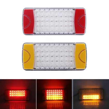 Red and White LED Taillight Assembly for Truck, Trailer, and Semi-Trailer in Hong Kong