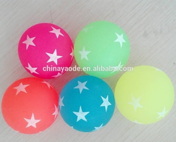 Printed star rubber bouncing balls toy