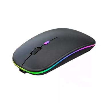 Custom Logo Wireless Rechargeable USB Gaming Mouse with LED Lights