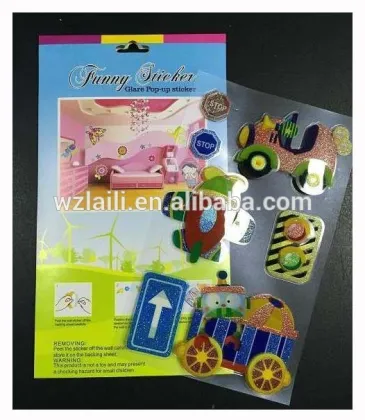 3d cartoon sticker,glitter cartoon car sticker