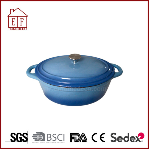 Cast iron houseware enamel cooking pot