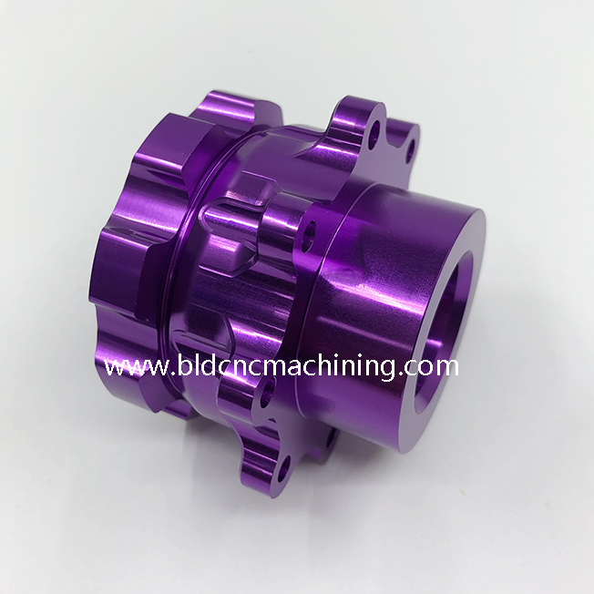 बैंगनी Anodized के साथ सीएनसी Machined एल्यूमीनियम टेलीस्कोप पार्ट्स