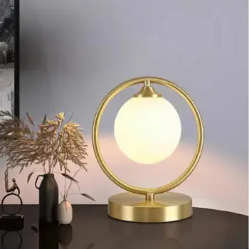 Vintage Copper LED Desk Lamp for Study, Bedroom, and Hotel Décor - Modern Simple Design