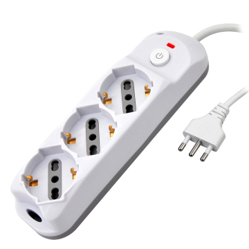 Safeline 3-Preset Multi-Power Socket with 10/16A Dual Schuko and European Adapter